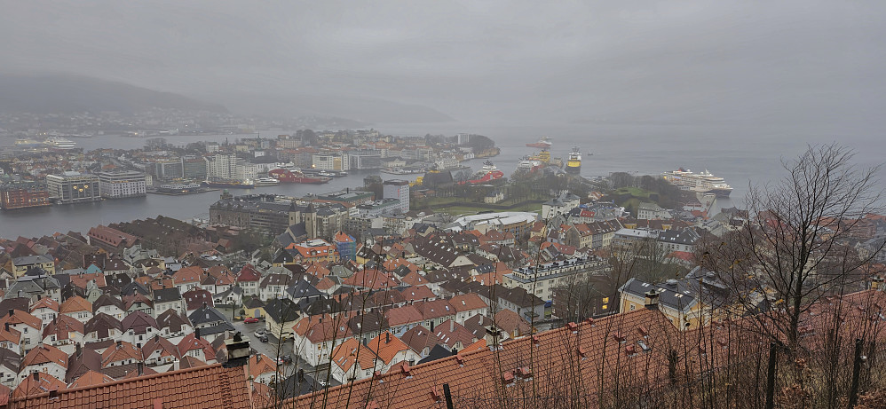 Bergenhus and Nordnes from Fjellveien