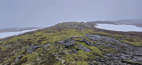 The highest point at Morkafjellet. View northwest.