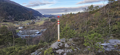 Unusual trig marker southwest of the western summit of Tangelandsheiane