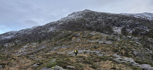 Our ascent to Hisbotsnuken via Tverrfjellet