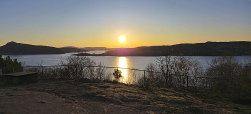 The setting sun from Hellen festning