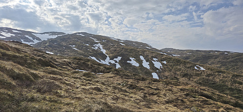 Ascending from Ramfjellet towards Vossavardane