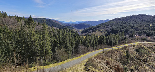 Towards Bjørnafjorden from southwest of Midtfjellet