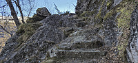 Stone steps on the trail
