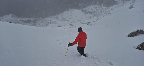 Petter descending from Tindafjellet