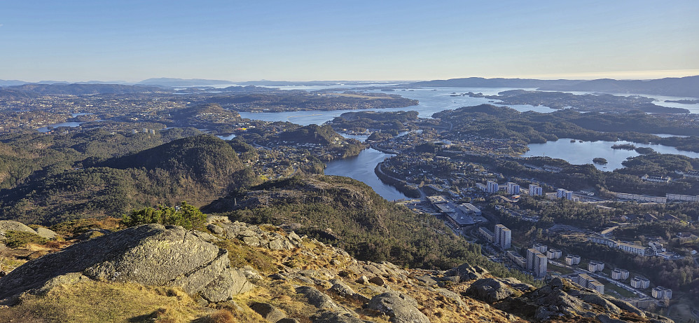 Towards Flesland from Lyderhorn