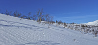Skiing up to Skaret