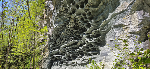 Unusual rock formations along the culture trail