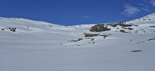 Start of the off-trail ascent to Vargabreen