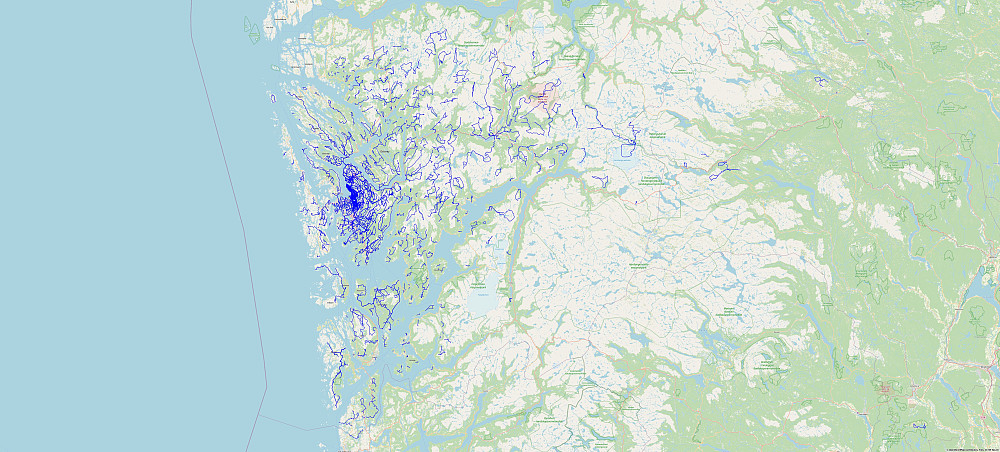GPS tracks of all of my hikes in Hordaland. Updated: May 14th 2025.