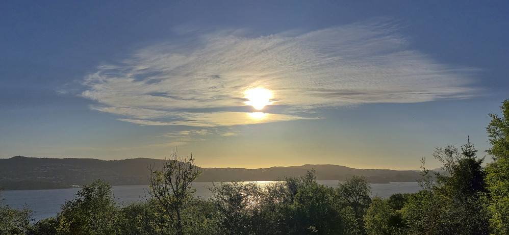 The setting sun from Hellen festning