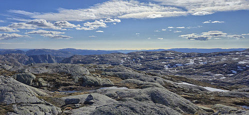 Southwest from Noltane with Eldsfjellet just right of center