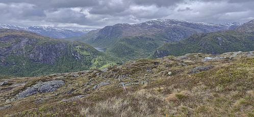 Trying to follow the blue markers down from Blånipa