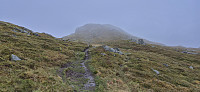 Approacing the summit of Veten