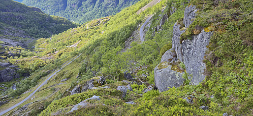 Approaching the steepest part of the descent