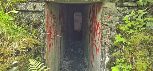 Entrance to the bunker at Eidahaugane