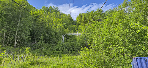 The discontinued ski lift at Oppheim