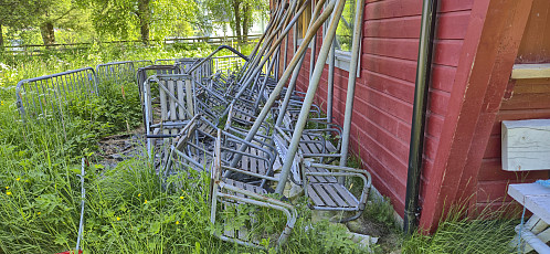 The discontinued ski lift at Oppheim
