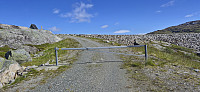 Locked gate below Grøndalsvatnet