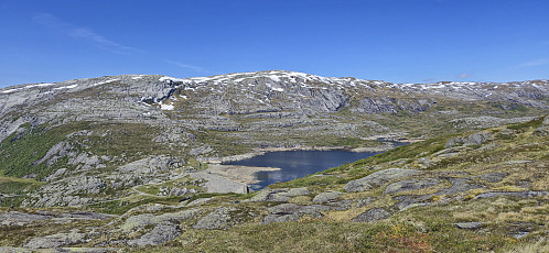 Looking back at Blyfjell from the marked trail