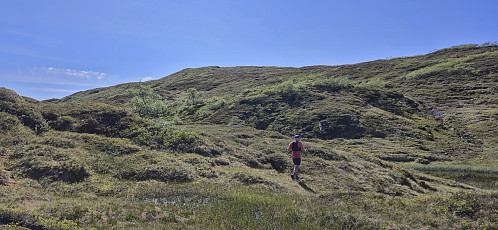 Off-trail towards the summit