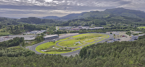 Bergen Travpark with Veten in the background