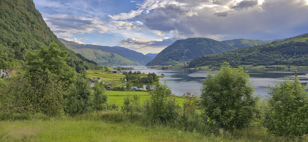Towards the center of Sogndal from the start of the hike