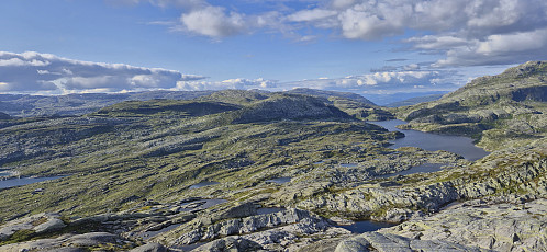Looking back at Grånakken and Hyvingen from Giljafjell