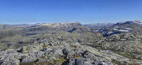 Vassfjøro from Mjølfjellet with Hardangerjøkulen to the left