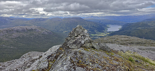 Looking back at Oppheimsvatnet from the false summit
