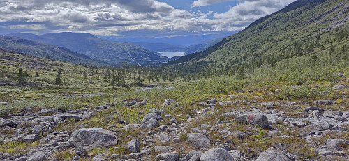 Connecting with the marked trail in Øvsthusdalen