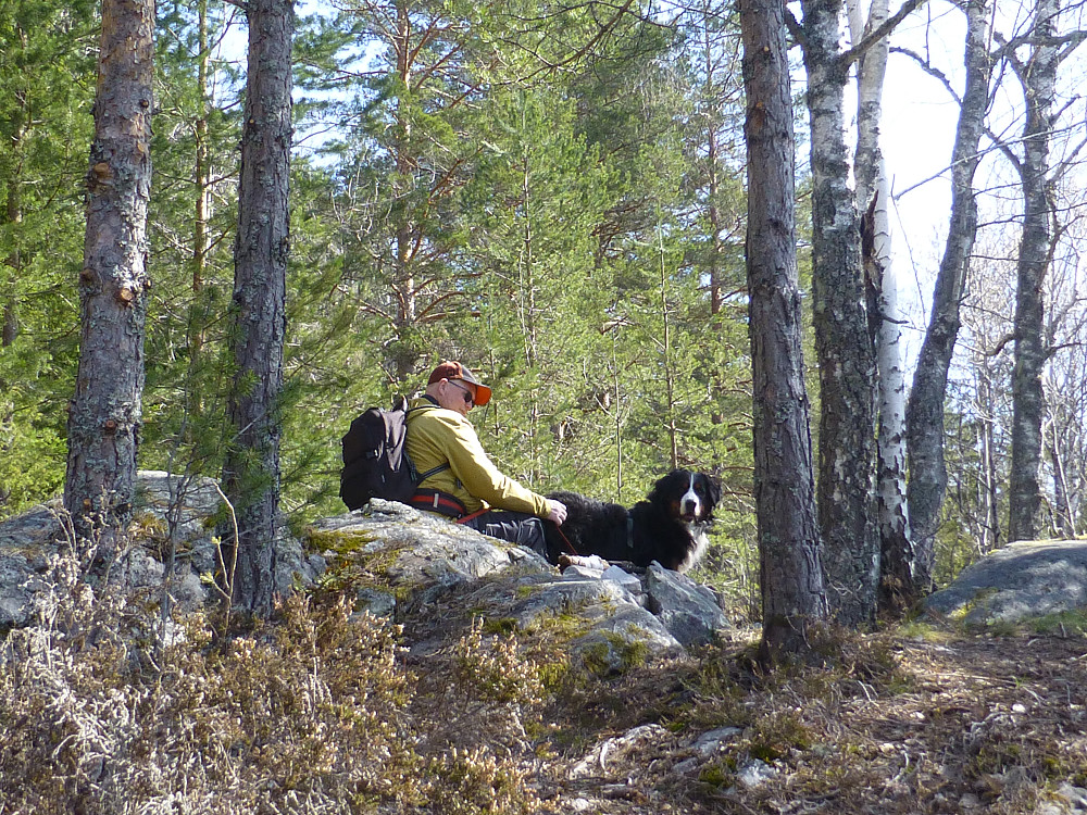 Bonnie og Øyvind på rasteplass nr 2
