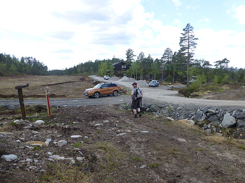 Parkeringen som nå er anleggsområde