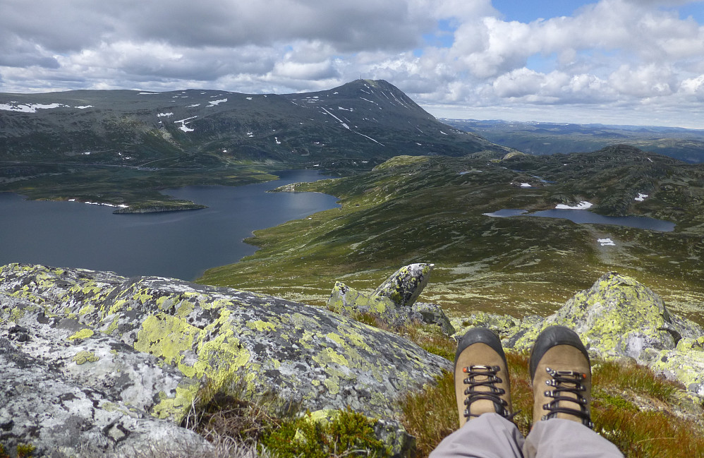 Panoramautsikt fra toppen mot Gaustatoppen
