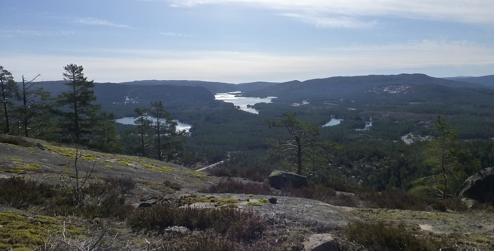Utsikt fra søndre del av toppen