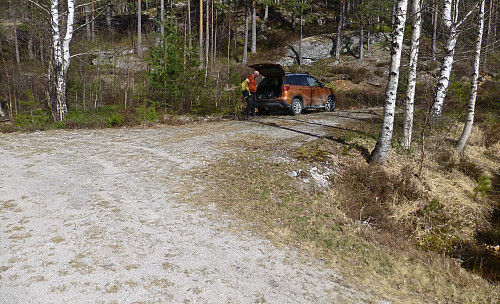 Parkeringen, god plass til mange bilder