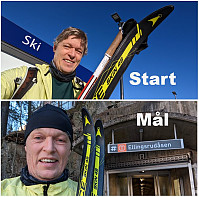 Start i Ski - og mål på Ellingsrudåsen. 
