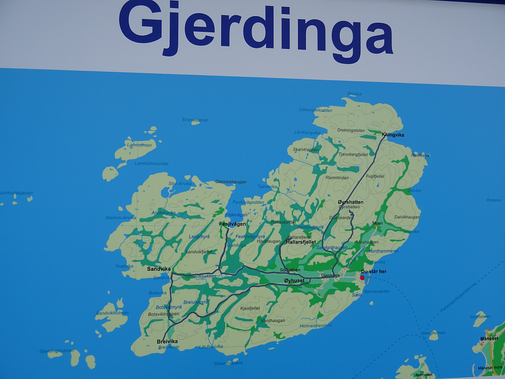 Kart over Gjerdinga
