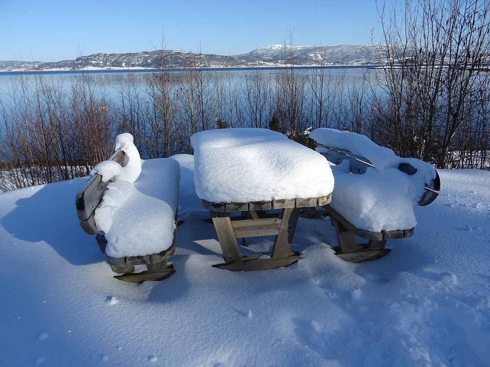 Rasteplass på Malvikstien
