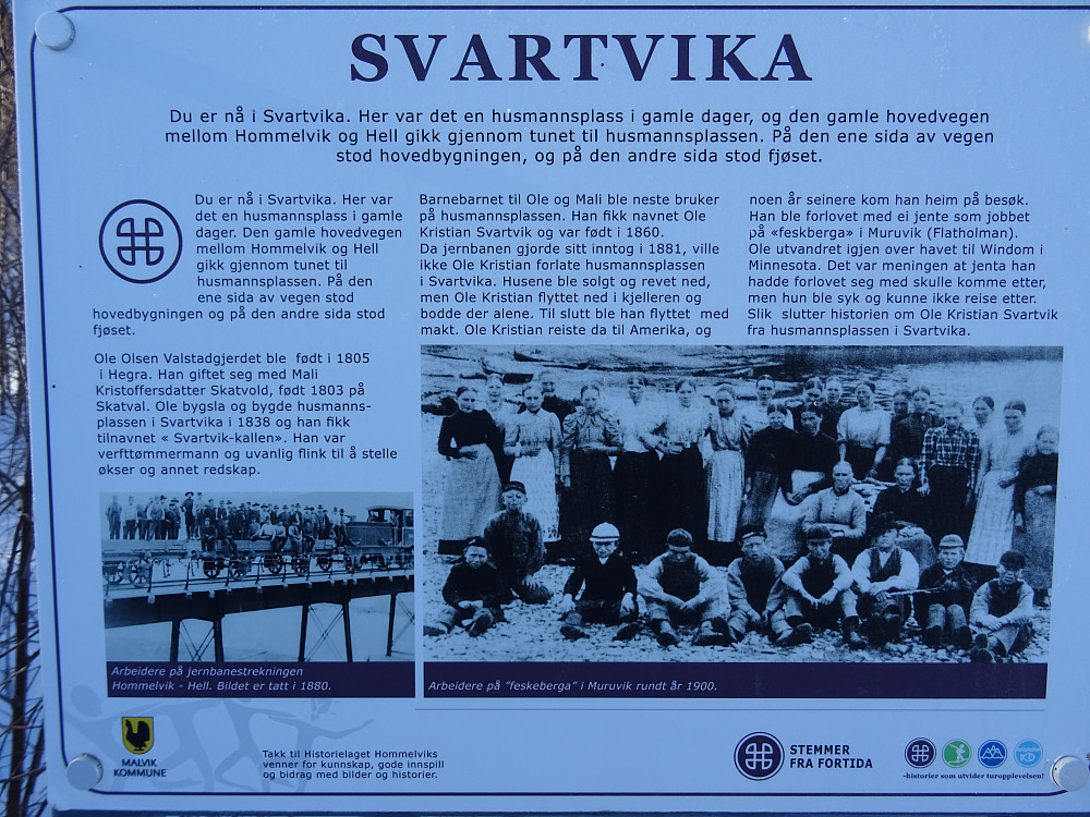 Info om Svartvika på Malvikstien