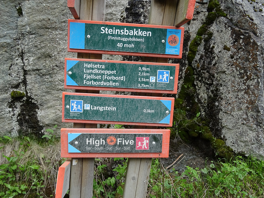 Infoskilt ved hovedveien