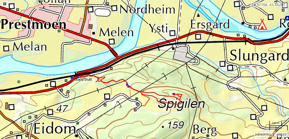 Kart over Spigilen
