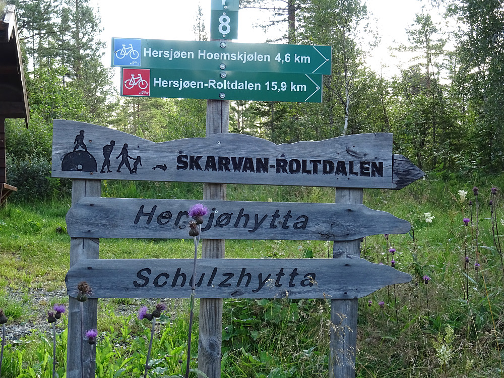 Skilt ved Hersjøen