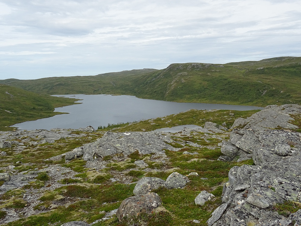 Vannet Gurben fra toppen av Gurbheia