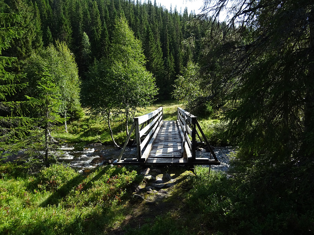 Brua over elva Brungå før oppstigningen mot Brungfjellet