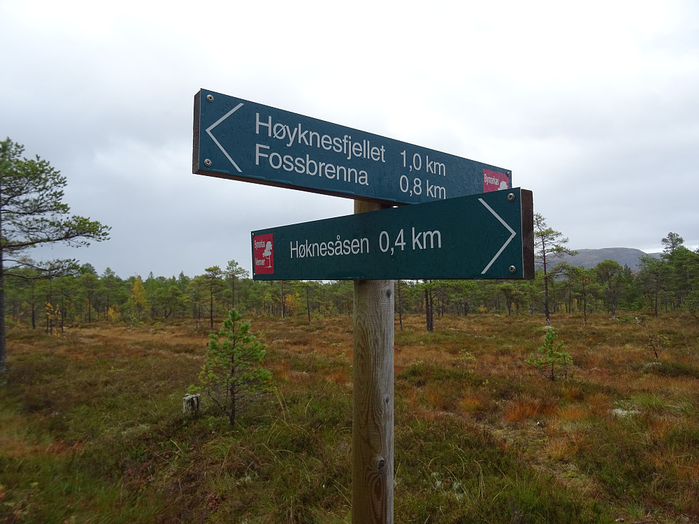 Skilting på Husmyra