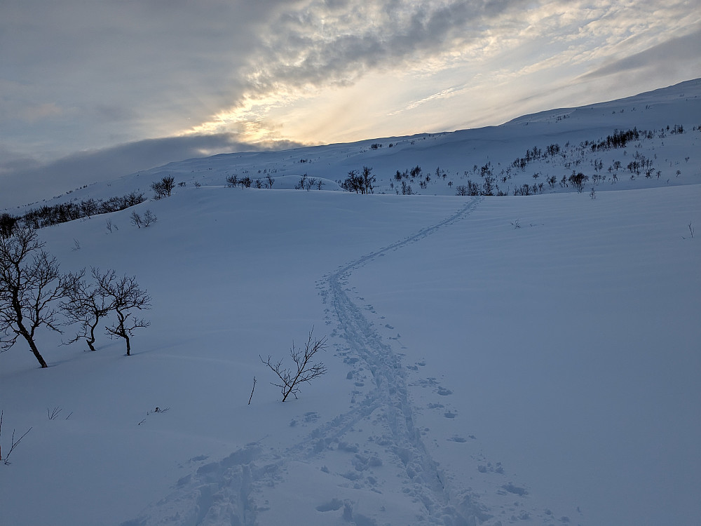 Solnedgang på returen fra Orklumpen