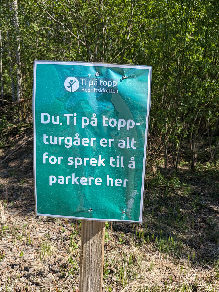 Skiltet taler for seg selv