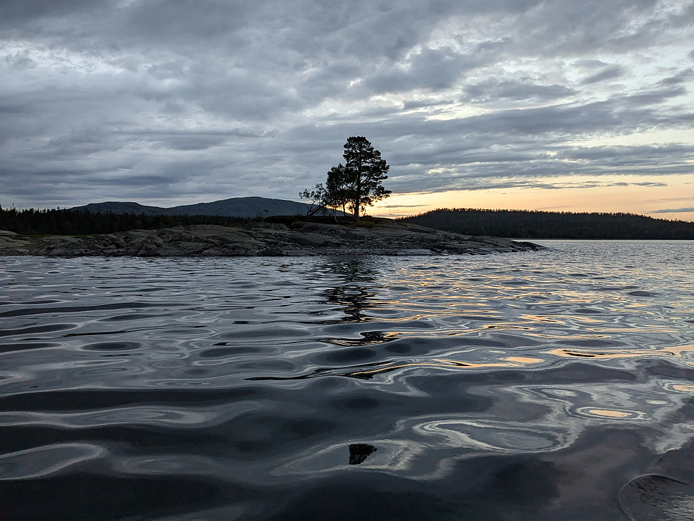 Solnedgang på Tunnsjøen