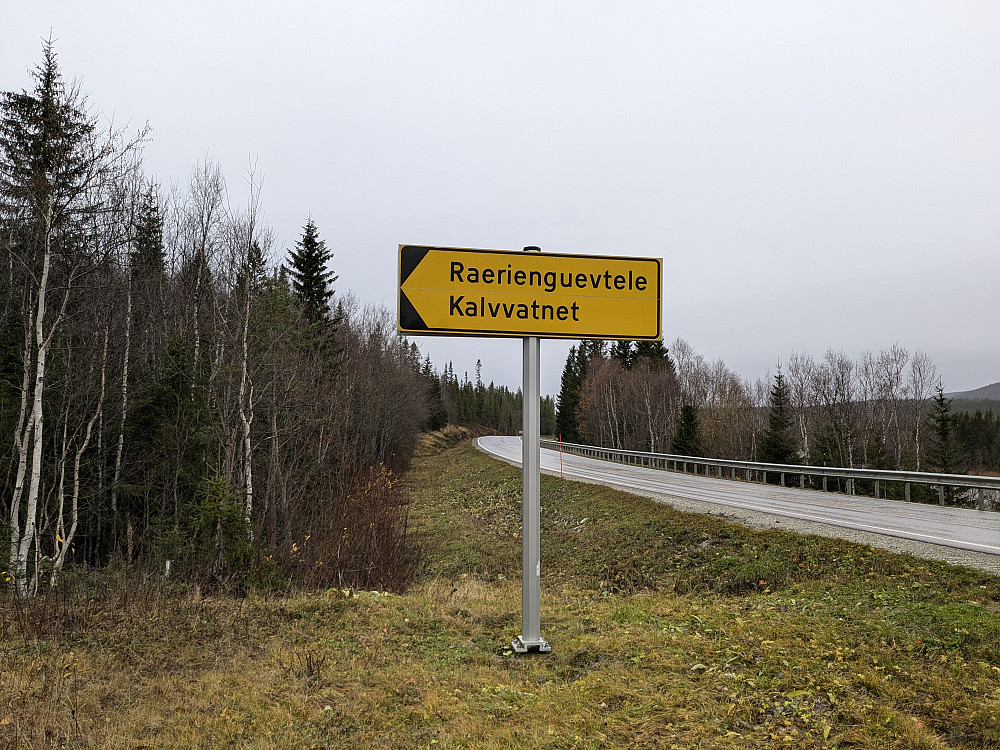 Skilting fra E6